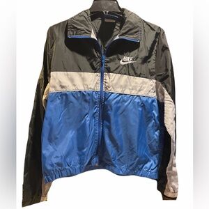 Nike Men's Black, White, and Blue Windbreaker